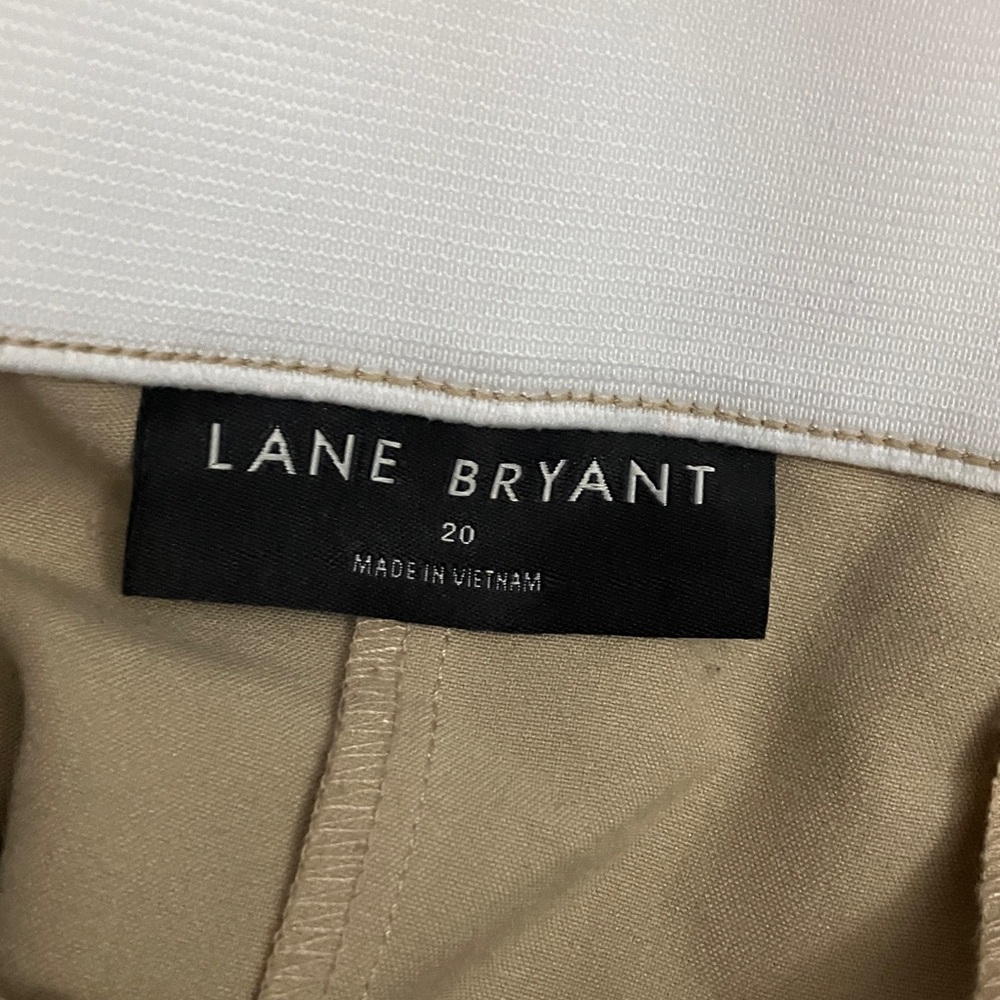 Lane Bryant Beige Dress Pants Wide Leg Size 20